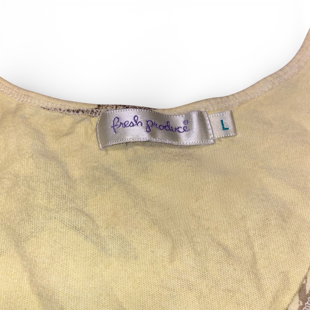 Fresh Produce Beachy Starfish Print Sleeveless Cotton Yellow Dress - Picture 6 of 6